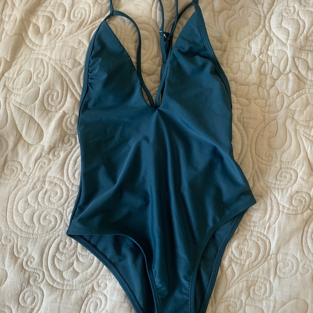 Teal one piece! Super cute!